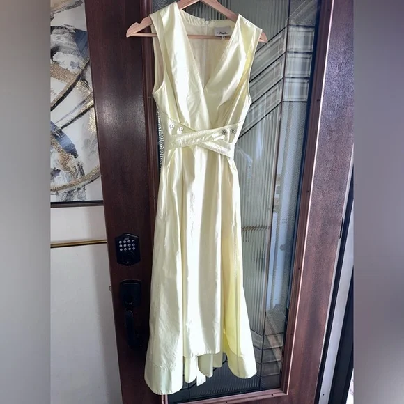 3.1 Phillip Lim Soft Yellow High-Low Dress – Size 4 - Picture 5 of 9